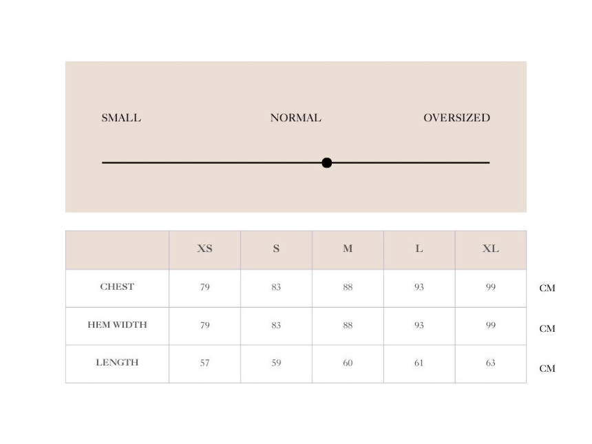 Size chart for Pointelle Polo - Navy
