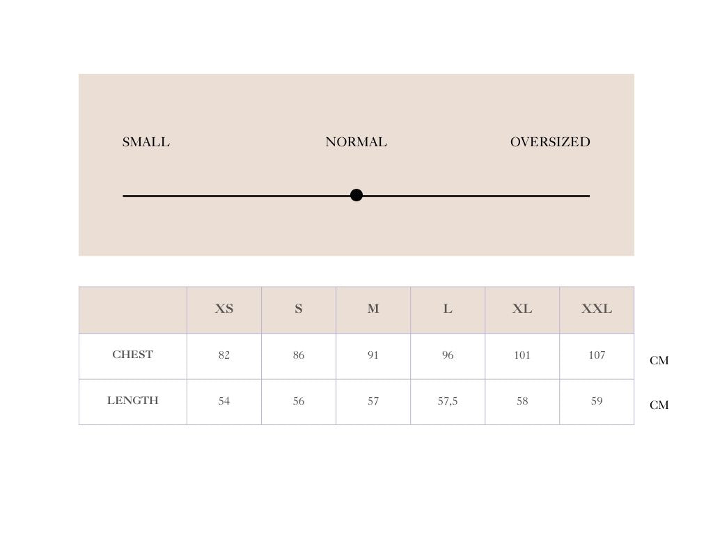 Size chart for Merino Polo Cardigan - Grey