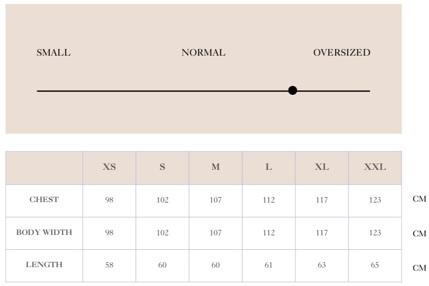 Size chart for Waffle Knit Merino Jumper - Taupe