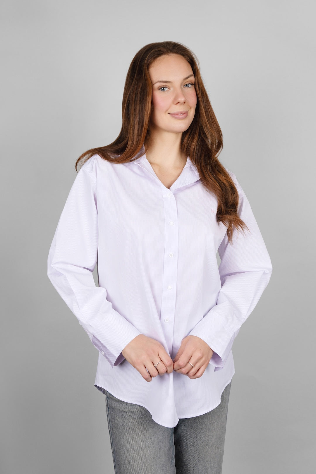 Cyme Supima Shirt - Light Blue & Pink