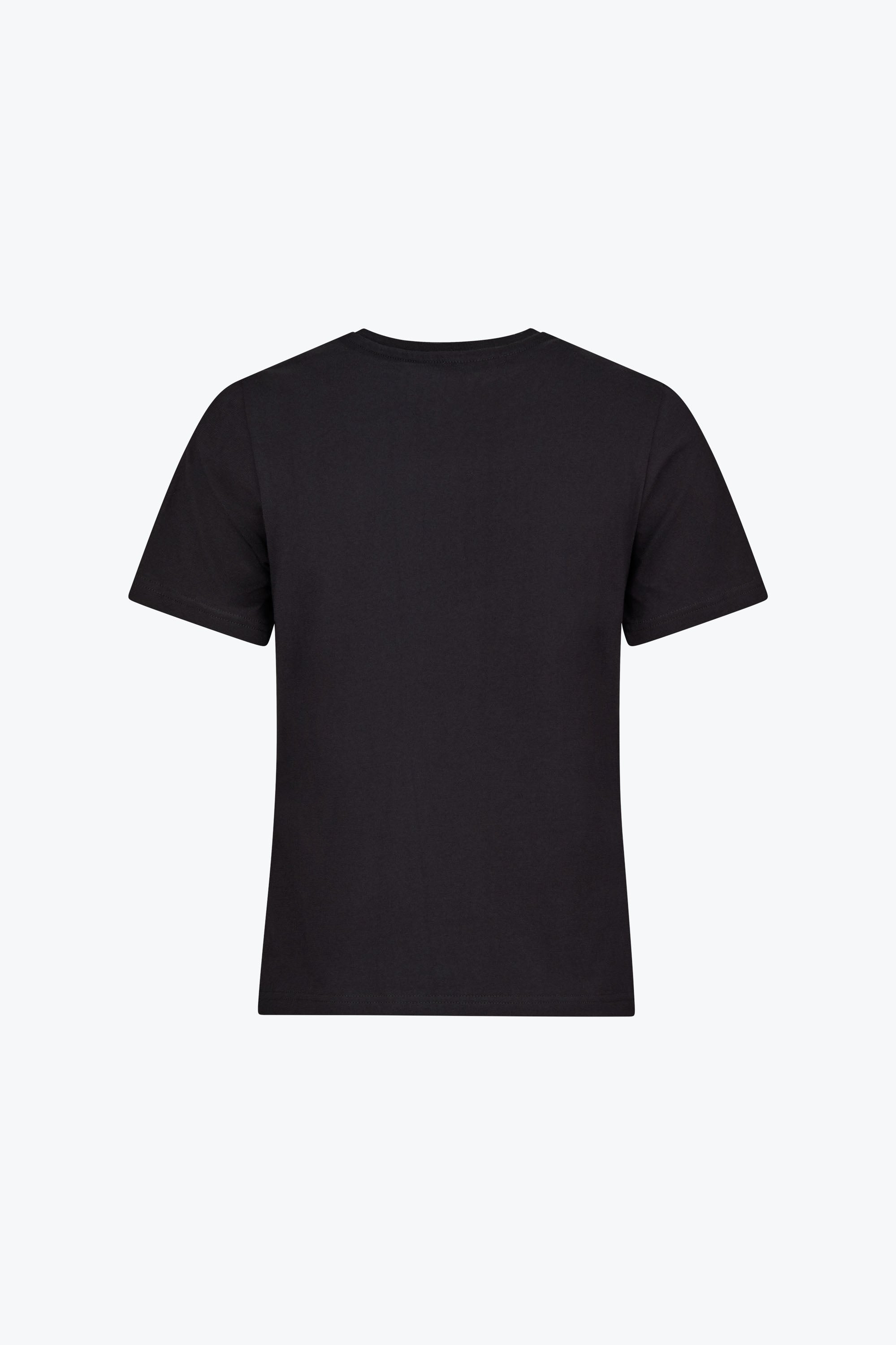 Back view of CYME Copenhagen basic black t-shirt.