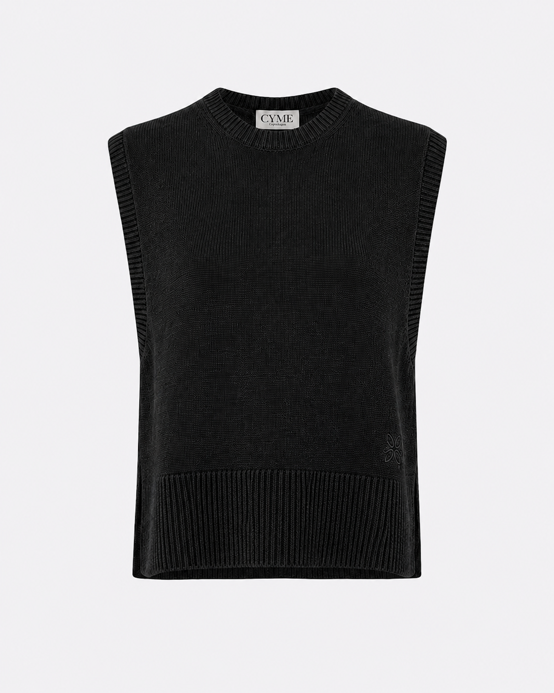 Merino Crewneck Vest - Black