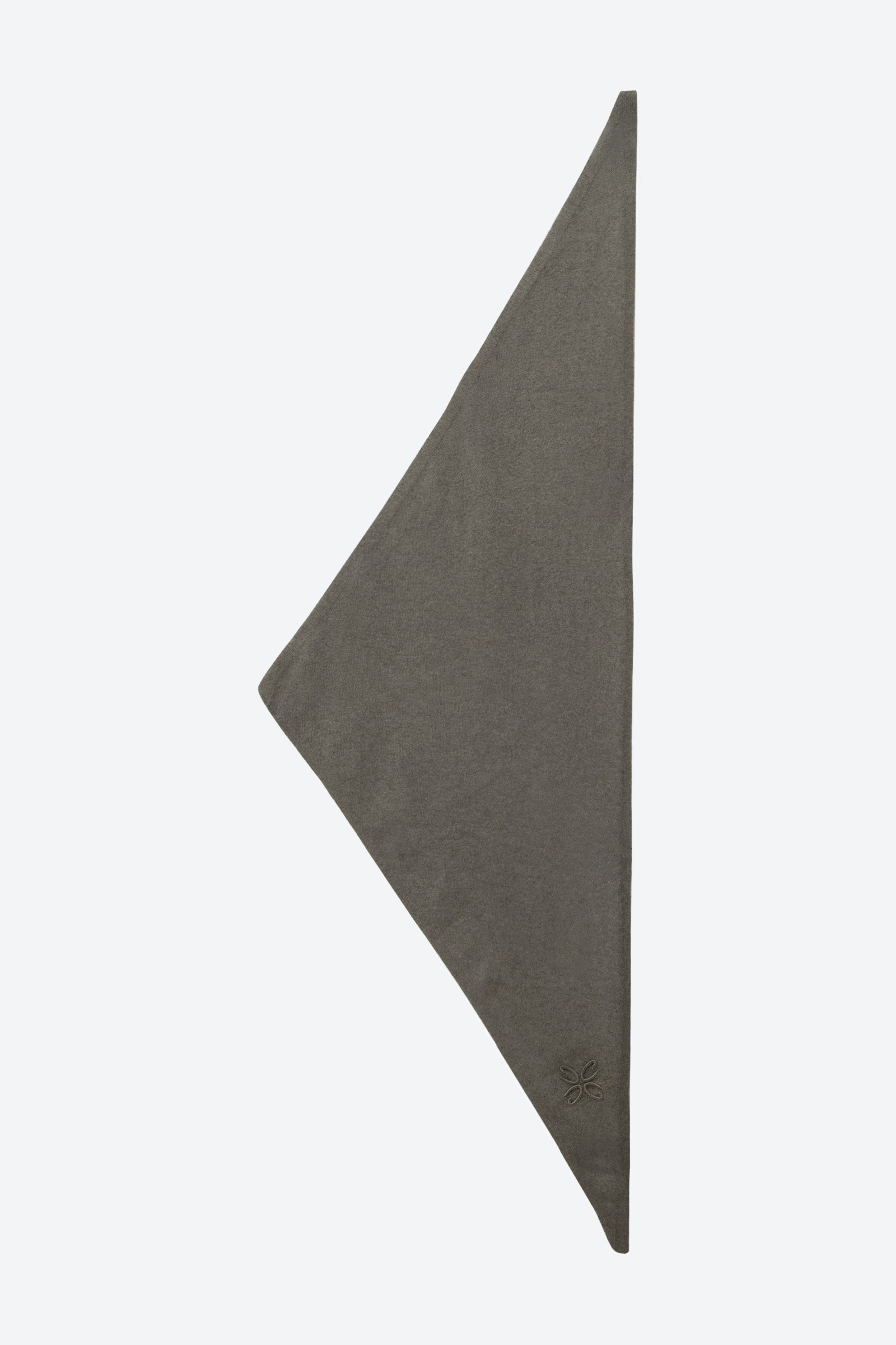 Brown triangular CYME scarf on a white background